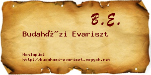 Budaházi Evariszt névjegykártya